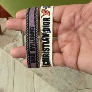 Dior Purple and Cream Bracelet Duo